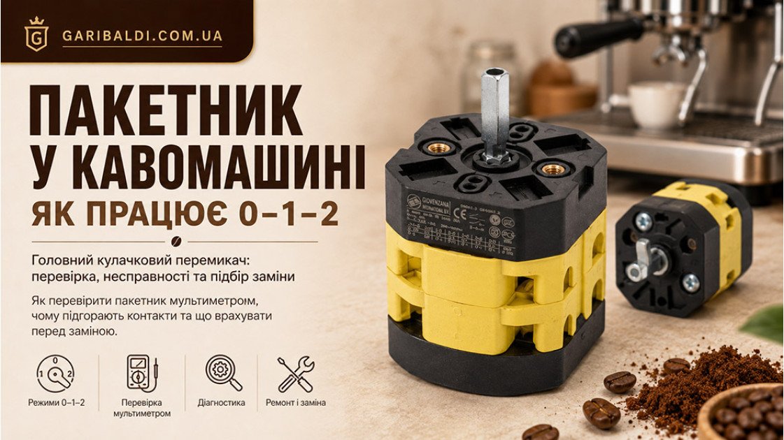 Пакетник кавомашини 0–1–2: принцип роботи, перевірка та несправності