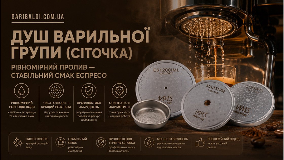Коли потрібно міняти душ (сіточку) варильної групи кавомашини: ознаки зношення та правильний догляд