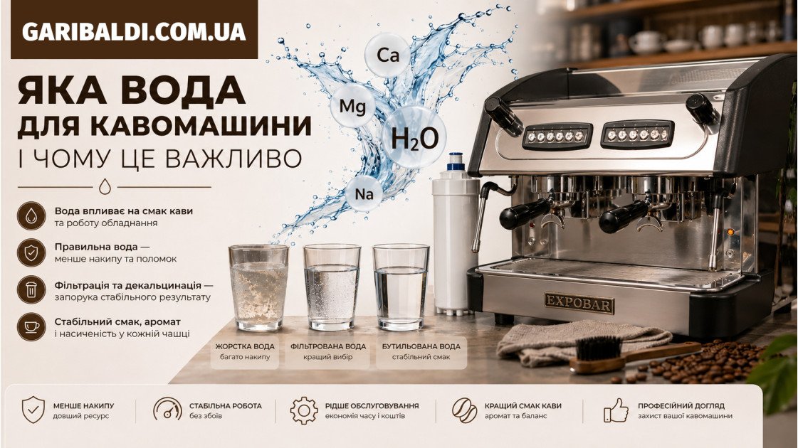 Яку воду вибрати для кавомашини: вплив на смак та обладнання