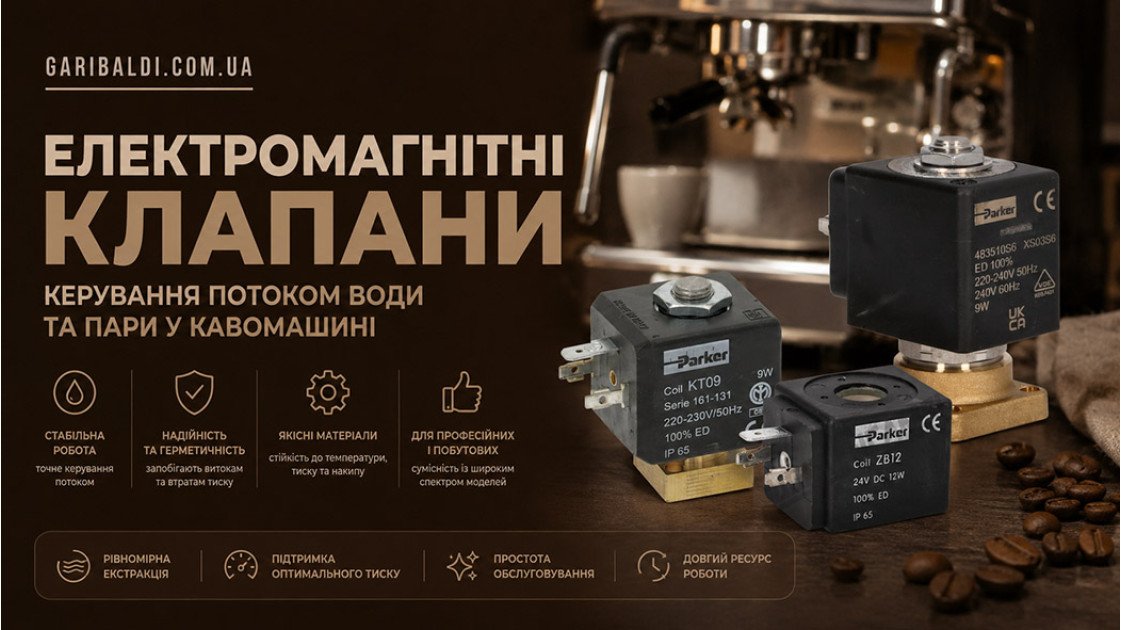 Електромагнітний клапан кавомашини: ознаки несправності та заміна
