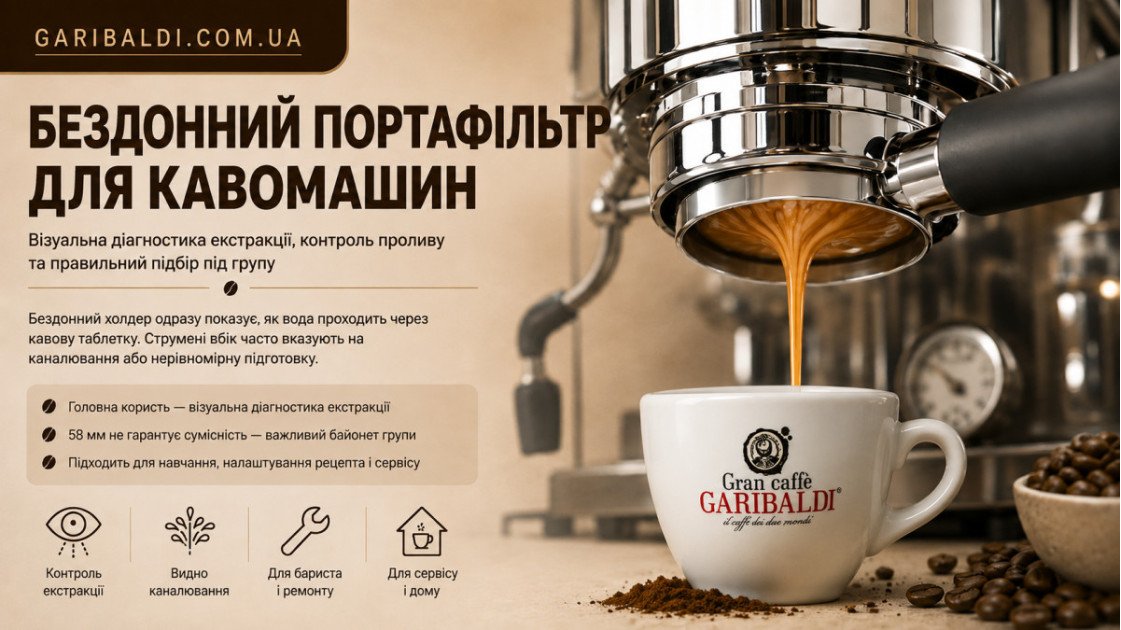 Бездонний портафільтр: навіщо він потрібен і як підібрати