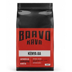 Кава в зернах Bravo Kava Kenya AA, 100% арабіка, 1 кг Кава в зернах Bravo Kava Kenya AA, 100% арабіка, 1 кг