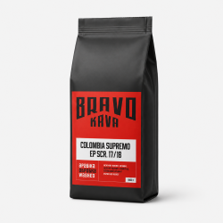 Кава в зернах Bravo Kava Colombia Supremo, 100% арабіка, 1 кг