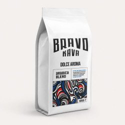 Кава в зернах Bravo Kava Dolce Aroma, купаж 100% арабіки, 1 кг