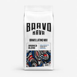 Кава в зернах Bravo Kava Bravo Latino Mix, купаж 100% арабіки, 1 кг Кава в зернах Bravo Kava Bravo Latino Mix, купаж 100% арабіки, 1 кг