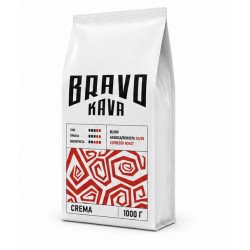 Кава в зернах Bravo Kava Crema 50/50, арабіка/робуста, 1 кг