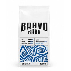 Кава в зернах Bravo Kava ENERGY 70/30, арабіка/робуста, 1 кг Кава в зернах Bravo Kava ENERGY 70/30, арабіка/робуста, 1 кг