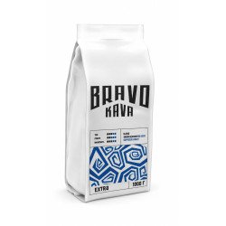 Кава в зернах Bravo Kava Extra 80/20, арабіка/робуста, 1 кг
