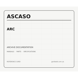 Ascaso ARC — архівні інструкції та документація
