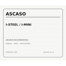 Ascaso I-STEEL / I-MINI — архівні інструкції та документація Ascaso I-STEEL / I-MINI — архівні інструкції та документація