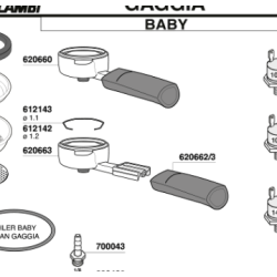 Ручка холдера для Gaggia Baby Ручка холдера для Gaggia Baby