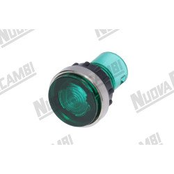 Сигнальна лампа зелена GEM - головка Ø 18мм - отвір Ø 12мм - кільце M12 Сигнальна лампа зелена GEM - головка Ø 18мм - отвір Ø 12мм - кільце M12