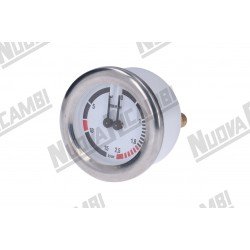 Манометр двойной для кофемашины BFC/Royal/SAB, 0-2,5/15 бар, соединение 1/8"M плоское, рамка Ø 70мм, корпус Ø 63мм (Артикул: 503058)