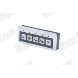Сенсорна панель "GICAR" 5 кнопок для EXPOBAR, 16 контактів + 6 контактів (9.9.09.51G) Сенсорна панель "GICAR" 5 кнопок для EXPOBAR, 16 контактів + 6 контактів (9.9.09.51G)