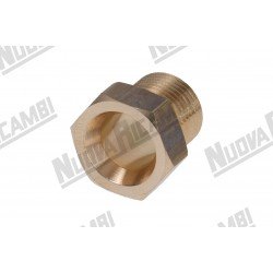 Латунная длинная втулка для оливки Ø 12мм - G 3/8"НР - шестигранник 21мм - выс. 21,5мм Латунная длинная втулка для оливки Ø 12мм - G 3/8"НР - шестигранник 21мм - выс. 21,5мм