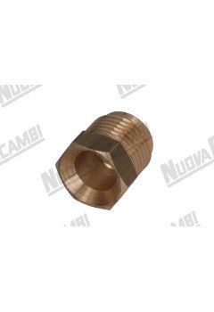 Латунная втулка для оливки Ø 12мм - G 1/2"НР - шестигранник 21мм - выс. 23мм