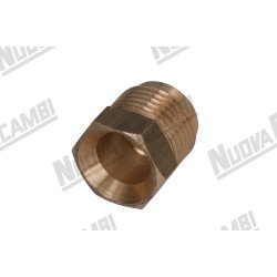 Латунна втулка для оливки Ø 12мм - G 1/2"НР - шестигранник 21мм - вис. 23мм