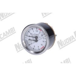 Манометр подвійний для кавомашини Faema E64/E66, 0-3/15 бар, з'єднання 1/8"M під хомут, рамка Ø 65мм, корпус Ø 60мм (Артикул: 527528)