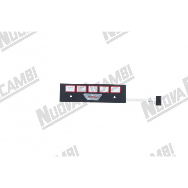 Мембрана панелі кнопок для FAEMA E98/A RESTYLING/CIMBALI M27, 176X49 мм, плоска, 8 контактів Мембрана панелі кнопок для FAEMA E98/A RESTYLING/CIMBALI M27, 176X49 мм, плоска, 8 контактів-591540