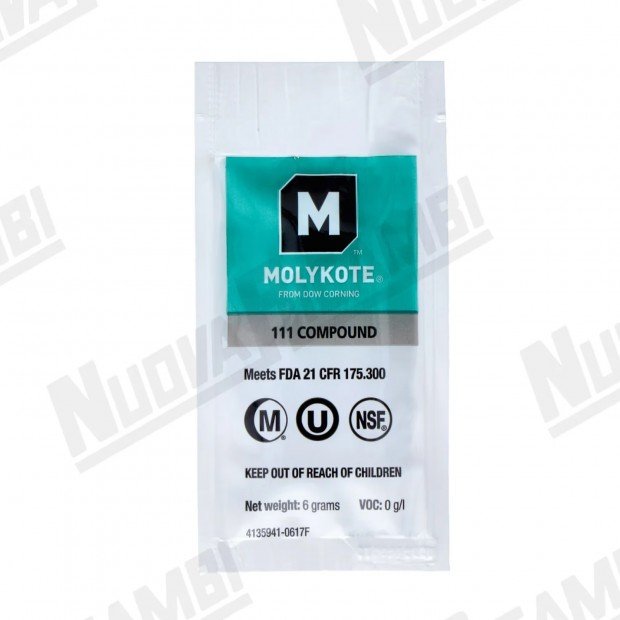Смазка "MOLYKOTE 111 COMPOUND" пакетик 6гр "NSF" Смазка MOLYKOTE 111 COMPOUND пакетик 6гр NSF-591675