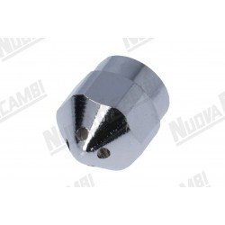 Насадка на стимер кофемашины, хромированная - M10x1 - Ø 12x16мм - 4 отв.  Ø 1,6мм