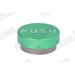Ручний регульований ергономічний кавовий темпер - PRECISION "PUSH" - зелений - плоска база з нержавіючої сталі Ø 58мм