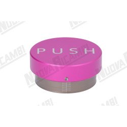 Ручний регульований ергономічний кавовий темпер - PRECISION "PUSH" - рожевий - плоска база з нержавіючої сталі Ø 58мм