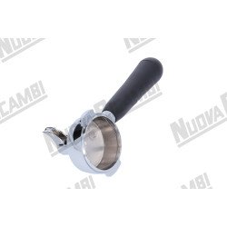 Портафільтр "NR" на 1 чашку - з ручкою "NR" M12 - носик 3/8 - пружина фіксації фільтра - для FAEMA/ BRUGNETTI/ BRASILIA B61/ EXPOBAR