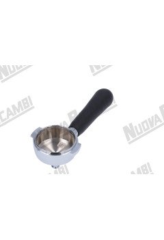 Портафильтр "NR" на 1 чашку - с ручкой "NR" M12 - короткий прямой носик 3/8 - пружина фиксации фильтра - для FAEMA / BRUGNETTI/ BRASILIA B61/ EXPOBAR