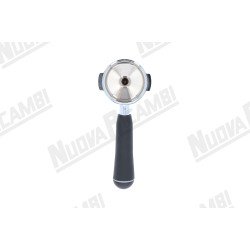 Портафільтр на 2 чашки з ручкою "E91NR" M10 - з'єднання носика M16 - пружина фіксації фільтра для FAEMA/FUTURMAT/EXPOBAR