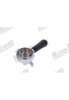 Портафильтр "NR" на 1 чашку - угловой 15° - с ручкой "NR" M10 - носик M16x1 - пружина фиксации фильтра - для FAEMA DUE/ E91/ E92/ E97/ E98