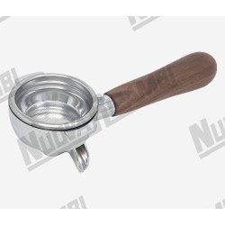 Портафільтр на 2 чашки з ручкою з горіхового дерева NR M12, з'єднання носика 3/8, з пружиною та фільтром для FAEMA/FUTURMAT