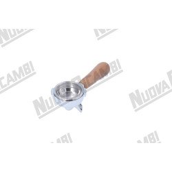 Портафільтр на 2 чашки з ручкою з горіхового дерева NR M10, з'єднання носика 3/8, з пружиною та фільтром для NUOVA SIMONELLI/VICTORIA ARDUINO