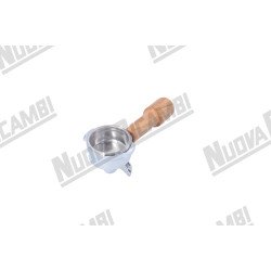 Портафільтр на 2 чашки з ручкою з оливкового дерева M10, з'єднання носика 3/8, з пружиною та фільтром для DALLA CORTE