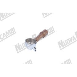 Портафільтр на 2 чашки з ручкою з горіхового дерева M12, з'єднання носика 3/8, з пружиною та фільтром для PAVONI EUROPICCOLA