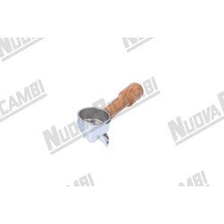 Портафільтр на 2 чашки з ручкою з оливкового дерева M12, з'єднання носика 3/8, з пружиною та фільтром для PAVONI EUROPICCOLA