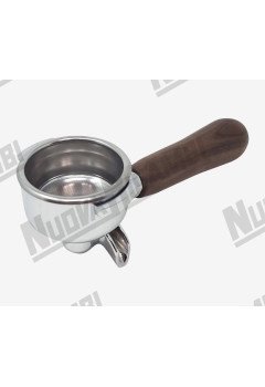 Портафильтр на 2 чашки с ручкой "NR" из орехового дерева M12 - соединение носика 3/8 с фильтром и пружиной фиксации фильтра для ASTORIA CMA P4Y