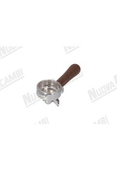 Портафильтр на 2 чашки с ручкой из орехового дерева NR M10, соединение носика 3/8, с пружиной и фильтром для CARIMALI