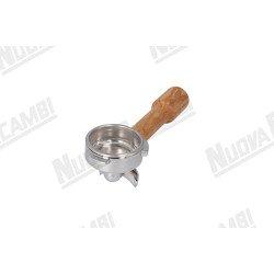 Портафільтр на 2 чашки з ручкою з оливкового дерева M10, з'єднання носика 3/8, з пружиною та фільтром для CARIMALI