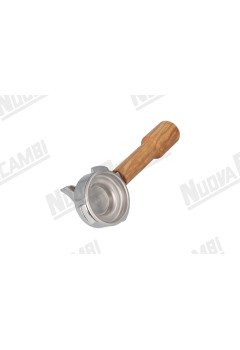 Портафильтр на 1 чашку с ручкой из оливкового дерева M10, соединение носика 3/8, с пружиной и фильтром для CARIMALI
