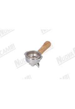 Портафильтр на 2 чашки с ручкой из оливкового дерева NR M12, соединение носика 3/8, с пружиной и фильтром для CONTI