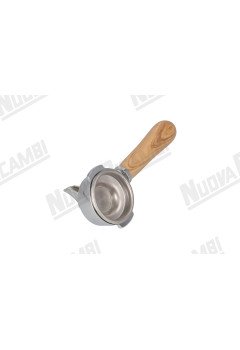 Портафильтр на 1 чашку с ручкой из оливкового дерева NR M12, соединение носика 3/8, с пружиной и фильтром для SACOME CONTI