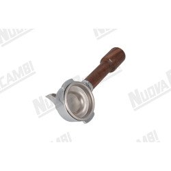 Портафільтр на 1 чашку з ручкою з горіхового дерева M12, з'єднання носика 3/8, з пружиною та фільтром для SACOME CONTI