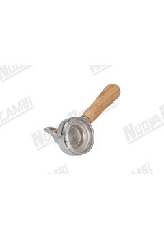 Портафильтр на 1 чашку с ручкой из оливкового дерева NR M12, соединение носика 3/8, с пружиной и фильтром для LA PAVONI