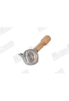 Портафильтр на 1 чашку с ручкой из оливкового дерева M12, соединение носика 3/8, с пружиной и фильтром для LA PAVONI