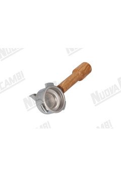 Портафильтр на 1 чашку с ручкой из оливкового дерева M10, соединение носика 3/8, с пружиной и фильтром для LA SAN MARCO