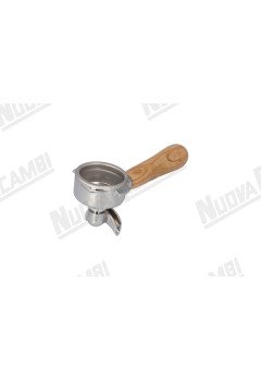 Портафильтр на 2 чашки с ручкой из оливкового дерева NR M12, соединение носика 3/8, с пружиной и фильтром для LA SPAZIALE