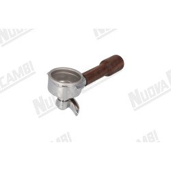 Портафільтр на 2 чашки з ручкою з горіхового дерева M12, з'єднання носика 3/8, з пружиною та фільтром для LA SPAZIALE