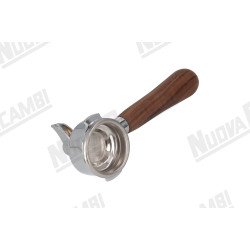 Портафільтр на 1 чашку з ручкою з горіхового дерева NR M12, з'єднання носика 3/8, з пружиною та фільтром для SPAZIALE