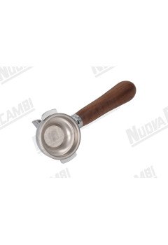 Портафильтр на 1 чашку с ручкой из орехового дерева NR M12, соединение носика 3/8, с пружиной и фильтром для WEGA